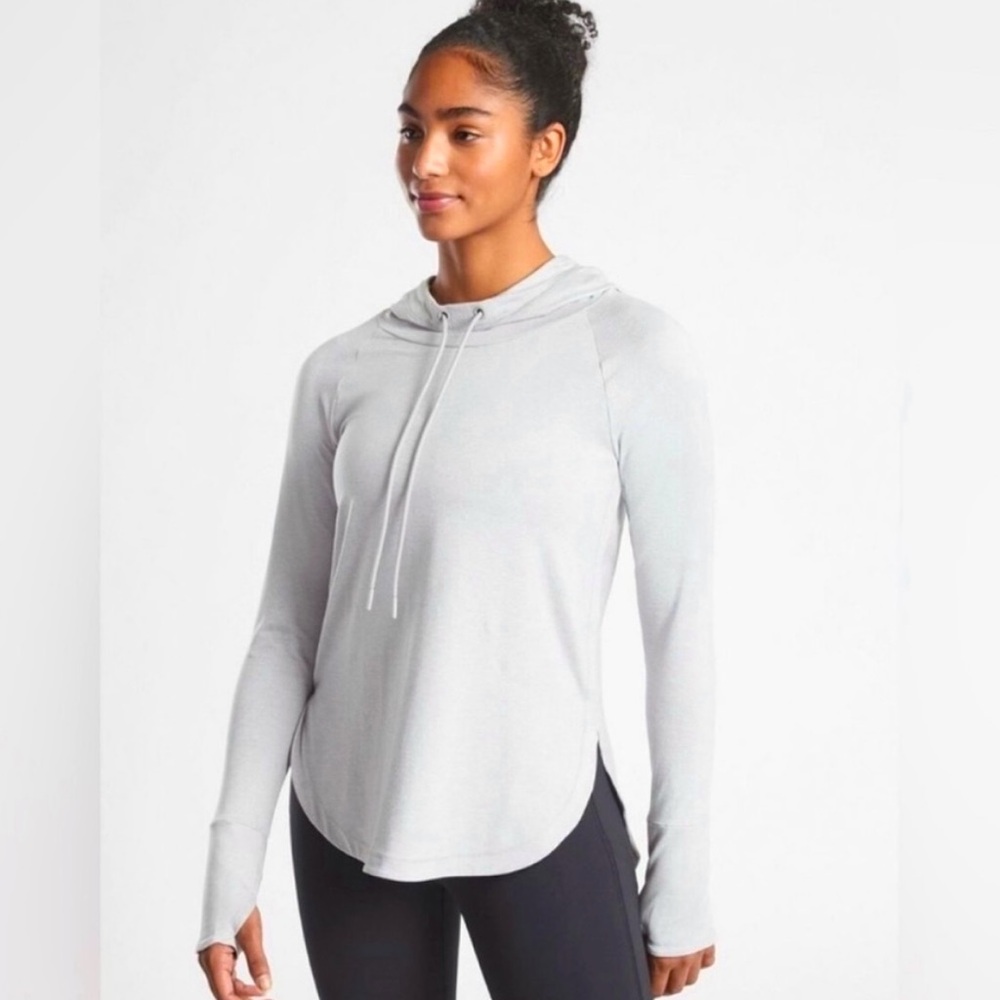 Athleta Uptempo Hoodie Sweatshirt in Norwegian Grey